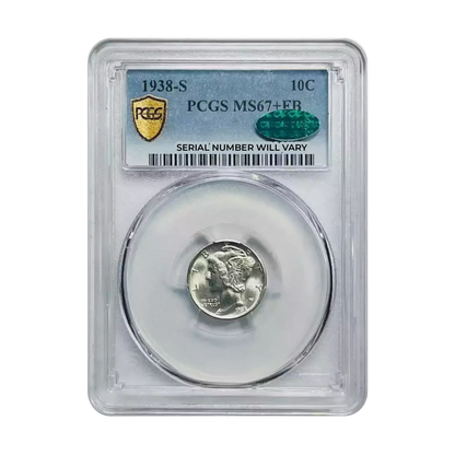 1938-S Mercury Dime - PCGS MS67+ FB CAC - CoinsTV