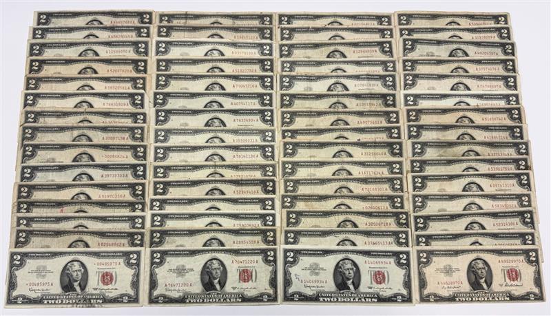 Cowboy State $2 Red Seal Notes - Circulated - CoinsTV