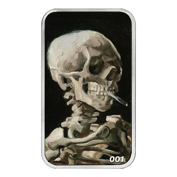 Chromatics Head of a Skeleton w/ a Burning Cigarette - Fine Arts Series