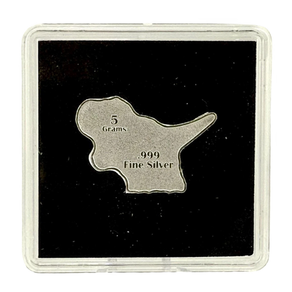 T-Rex Shaped 5g Silver Bar in Box - CoinsTV