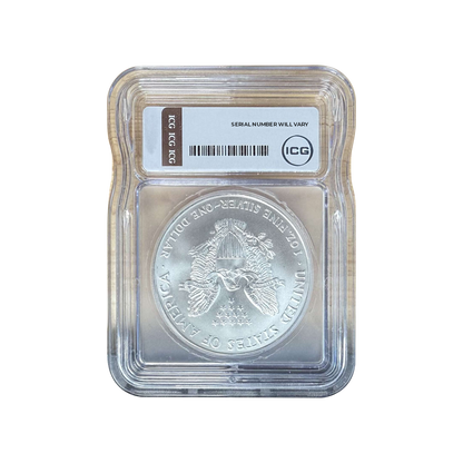1994 Silver Eagle - Austin Hutto Signature - ICG MS70 - CoinsTV