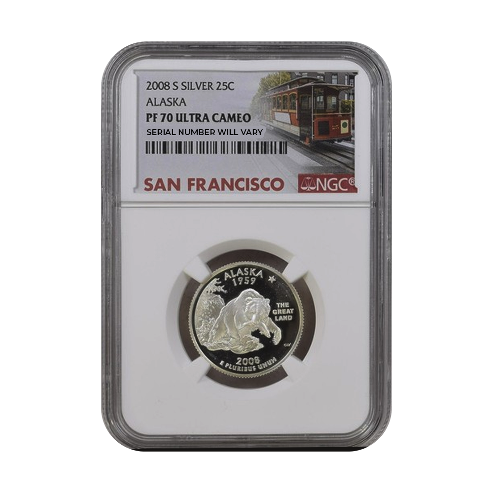 2008 Silver Quarters NGC PF69 UCAM San Francisco Label Grab Bag - CoinsTV