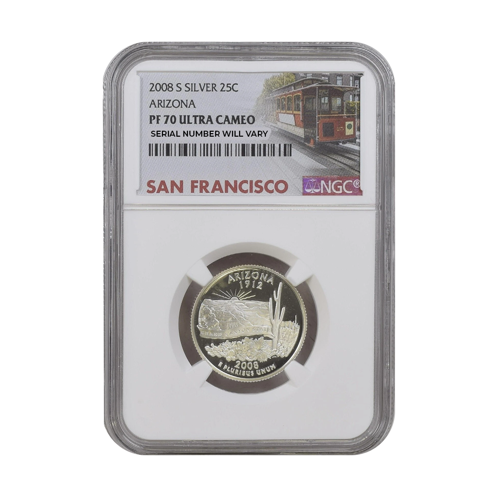 2008 Silver Quarters NGC PF69 UCAM San Francisco Label Grab Bag - CoinsTV
