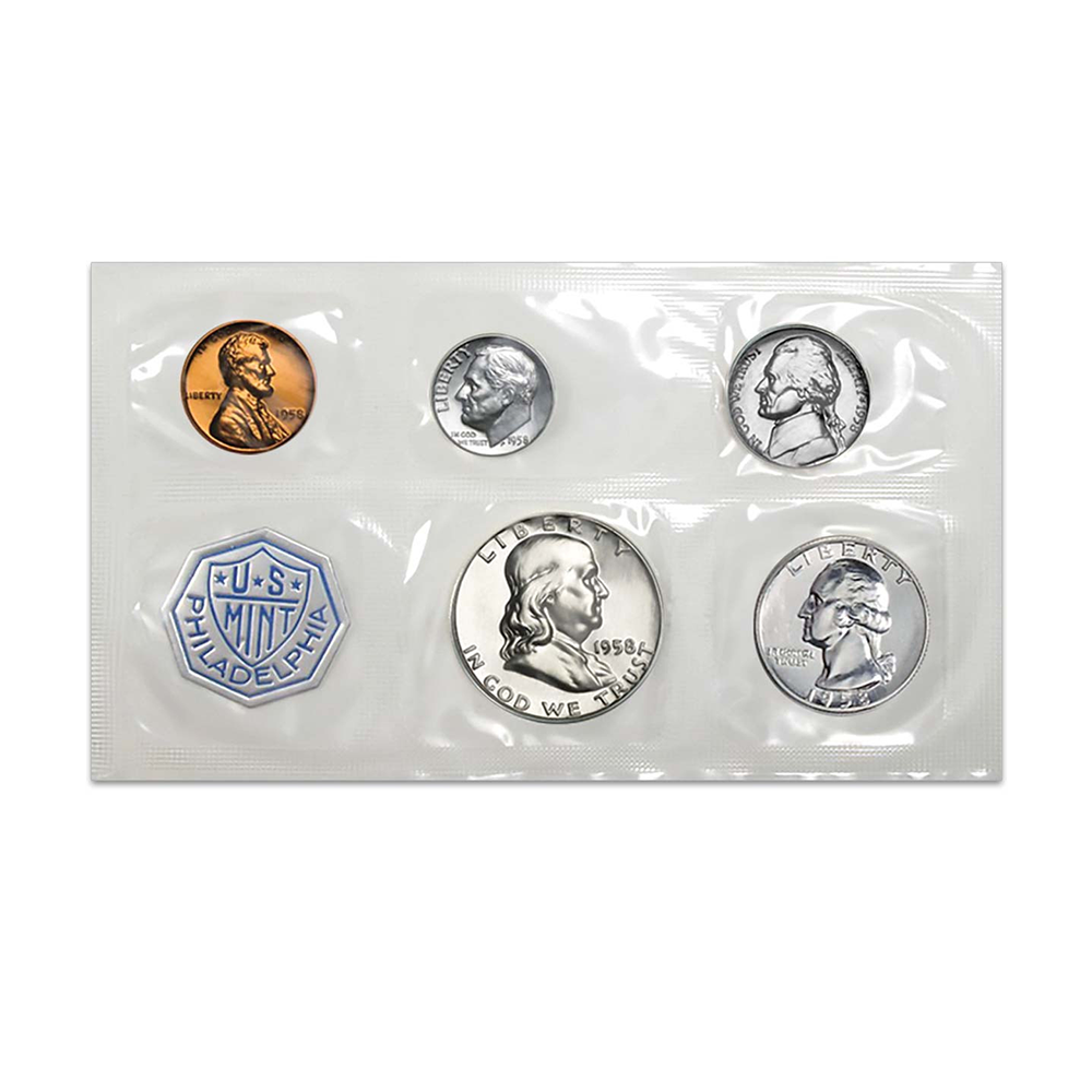 1958 US Proof Set - 5 Coins - Unopened - CoinsTV