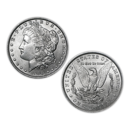 1900 Morgan Silver Dollar Philadelphia - Brilliant Uncirculated - CoinsTV