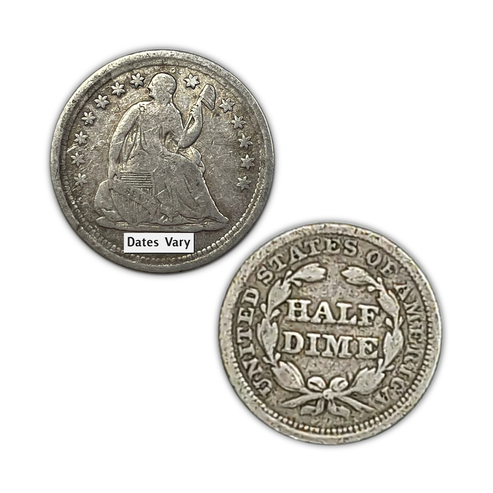 Seated Liberty Half Dime - Collectors Quality Circulated - CoinsTV