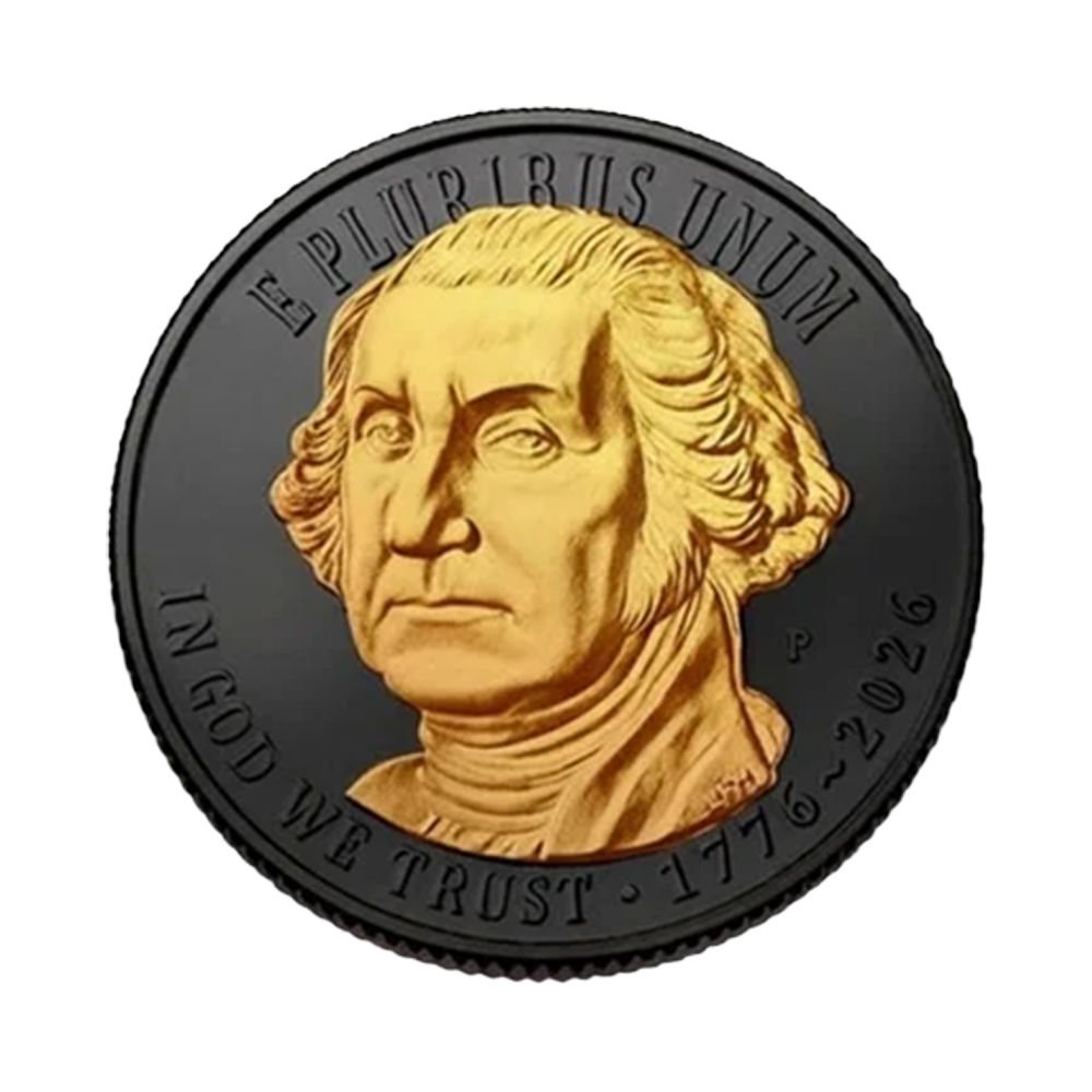 2026 P Revolutionary War Quarter Black Ruthenium & 24K Gold Highlights