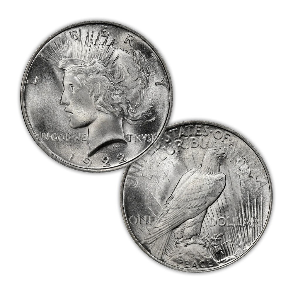 1922 Peace Silver Dollar Philadelphia - Uncirculated