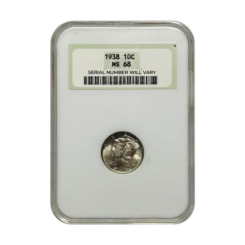 1938 Mercury Dime - NGC MS68 - CoinsTV