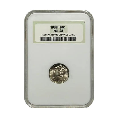 1938 Mercury Dime - NGC MS68 - CoinsTV