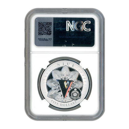 2025 Monetary Masterpieces Fiji 1 oz Silver – Indian Chief Flag Label - NGC 70 FDOI