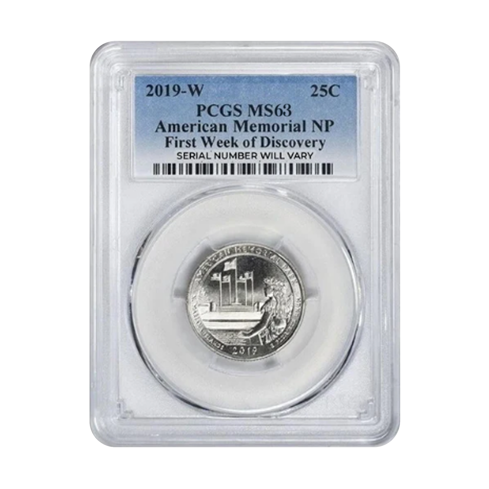 2019 American Memorial Quarter Dollar West Point - PCGS MS63 First Week of Discovery - CoinsTV