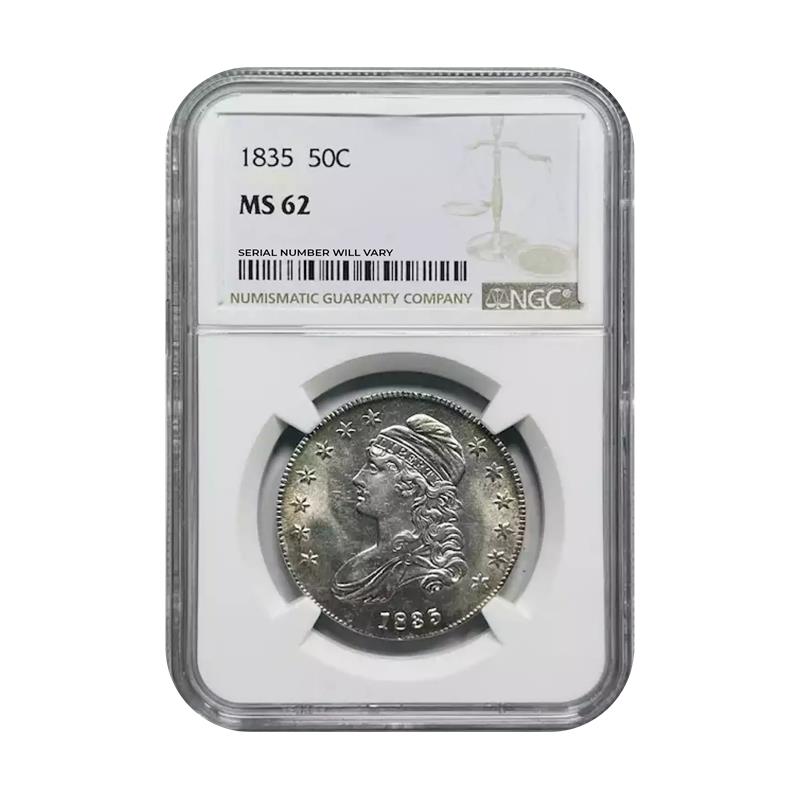 1835 Capped Bust Half Dollar - NGC MS62 - CoinsTV
