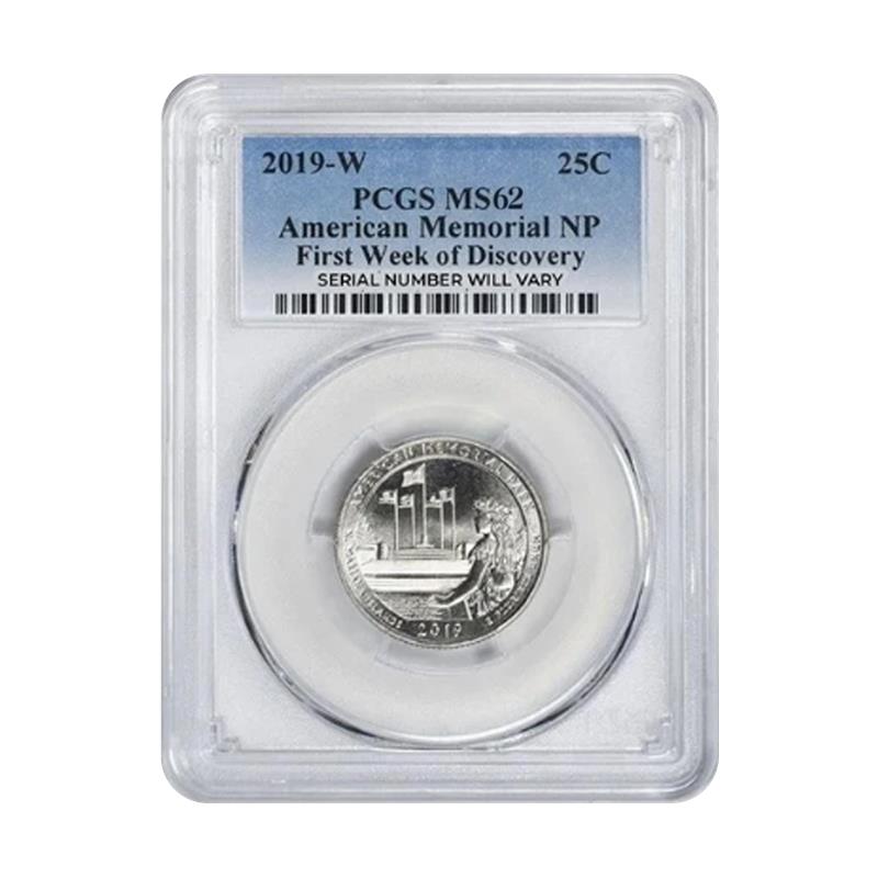 2019 American Memorial Quarter Dollar West Point - PCGS MS62 First Week of Discovery - CoinsTV