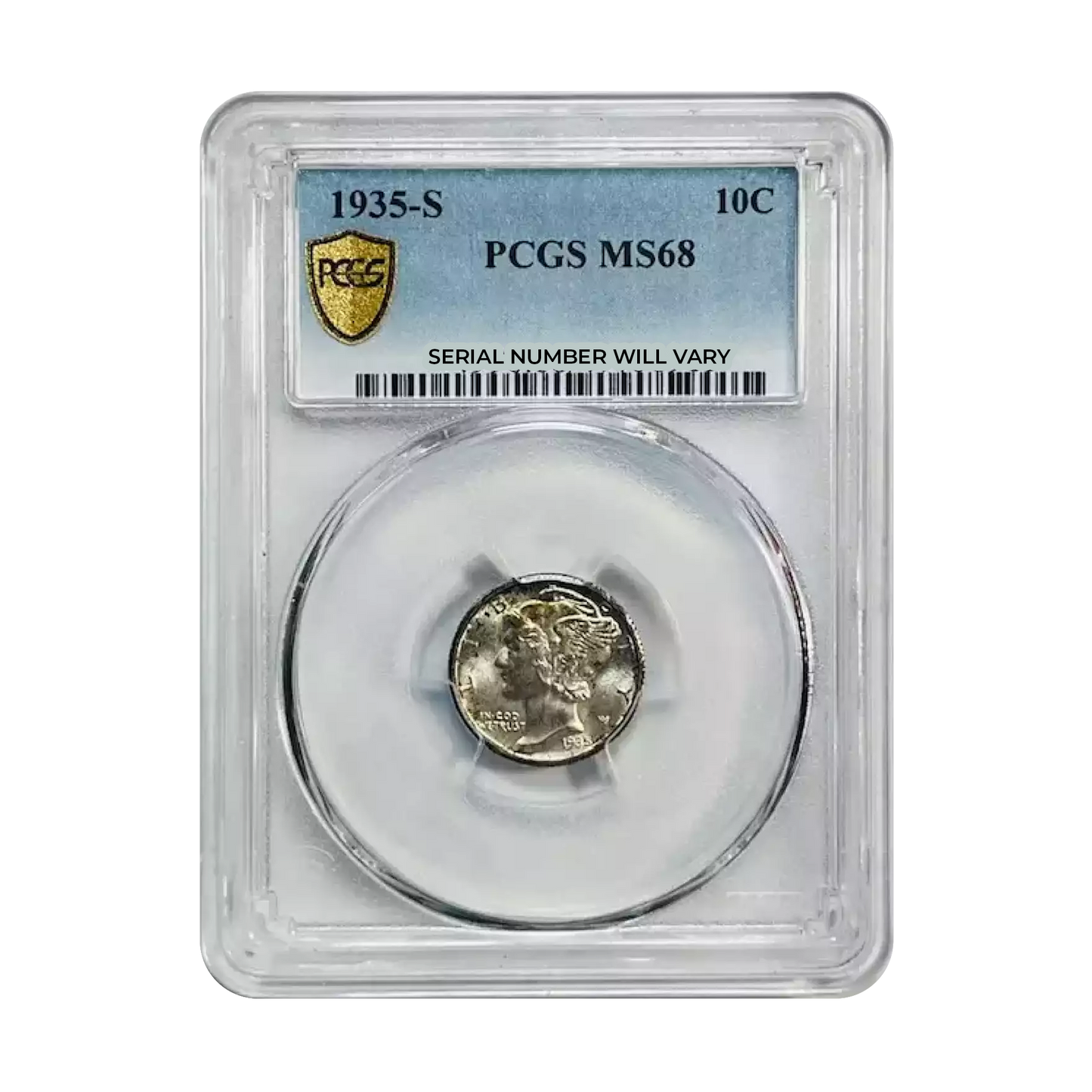 1935-S Mercury Dime - Top Pop - PCGS MS68 - CoinsTV