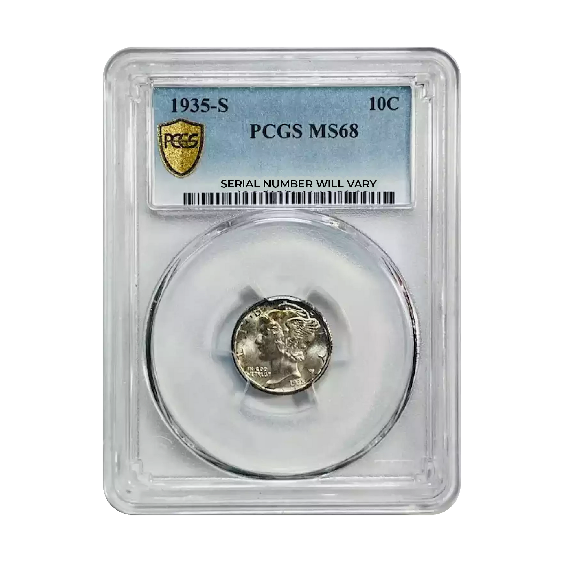 1935-S Mercury Dime - Top Pop - PCGS MS68 - CoinsTV