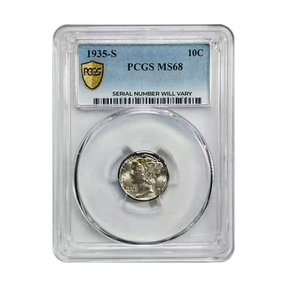 1935-S Mercury Dime - Top Pop - PCGS MS68 - CoinsTV