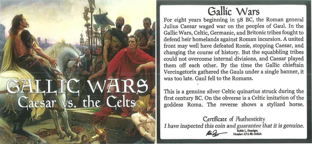 Celtic Tribes In Ancient Gaul, Quinarius NGC Slab(Lg)