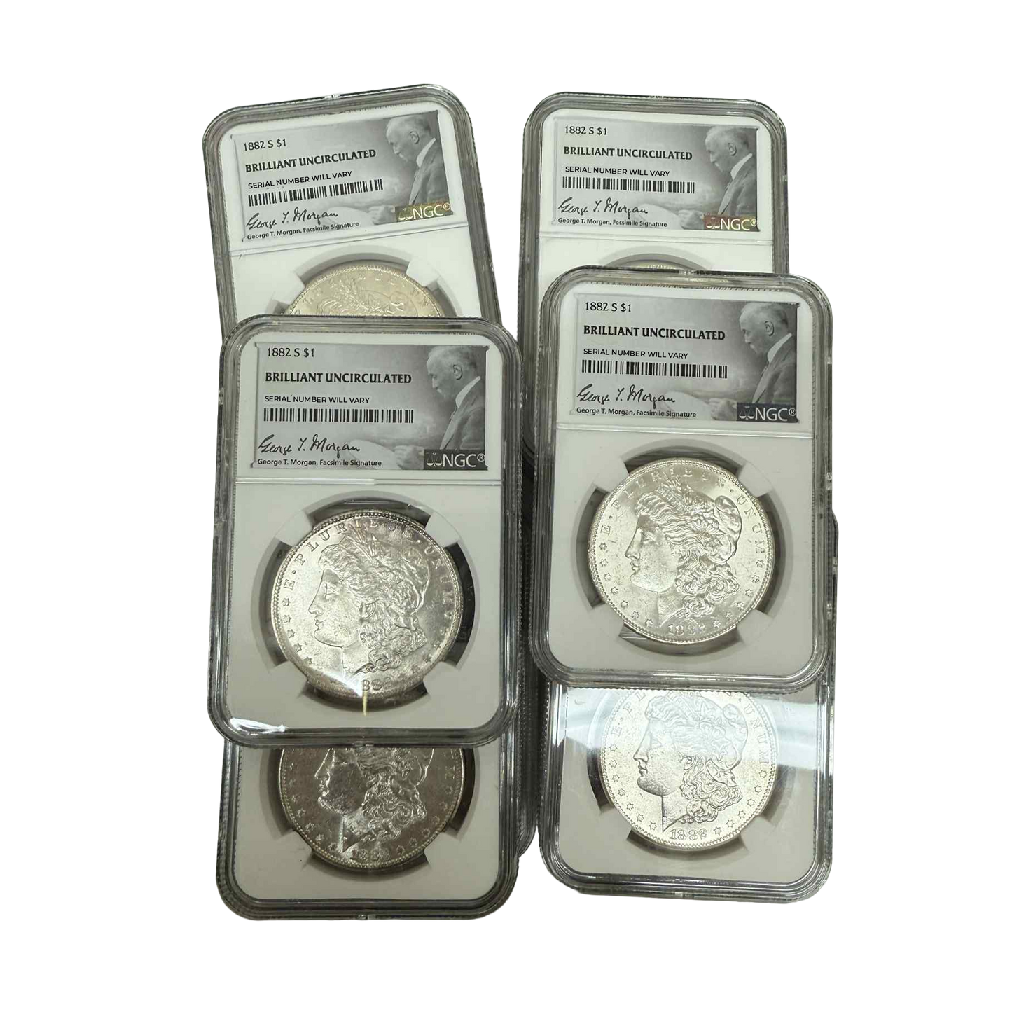 1882 Morgan Silver Dollar San Francisco - George T. Morgan Signature - NGC Brilliant Uncirculated