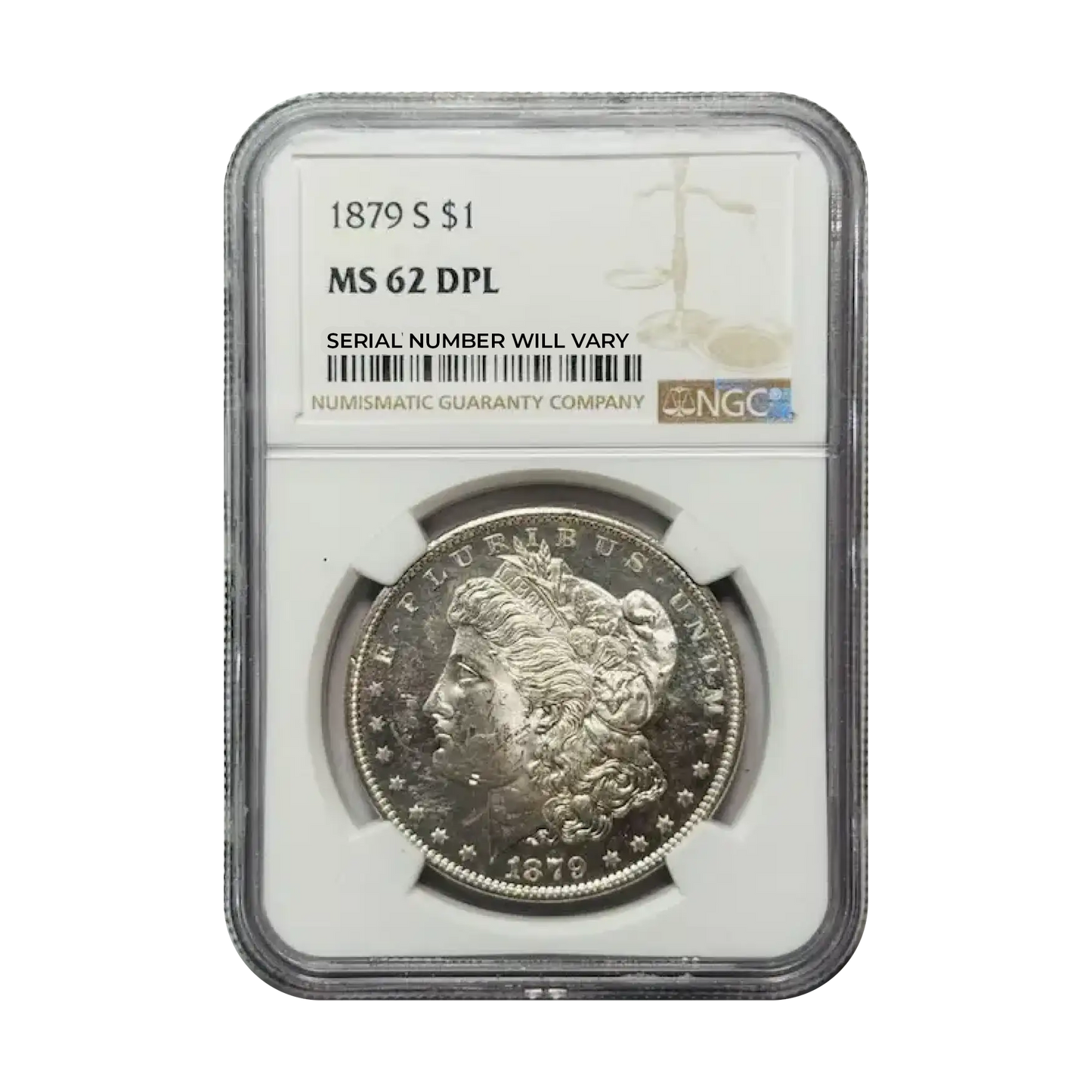 1879-S Morgan Silver Dollar San Francisco - NGC MS62 DPL