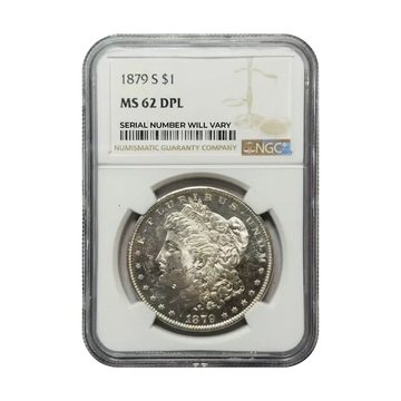 1879-S Morgan Silver Dollar San Francisco - NGC MS62 DPL