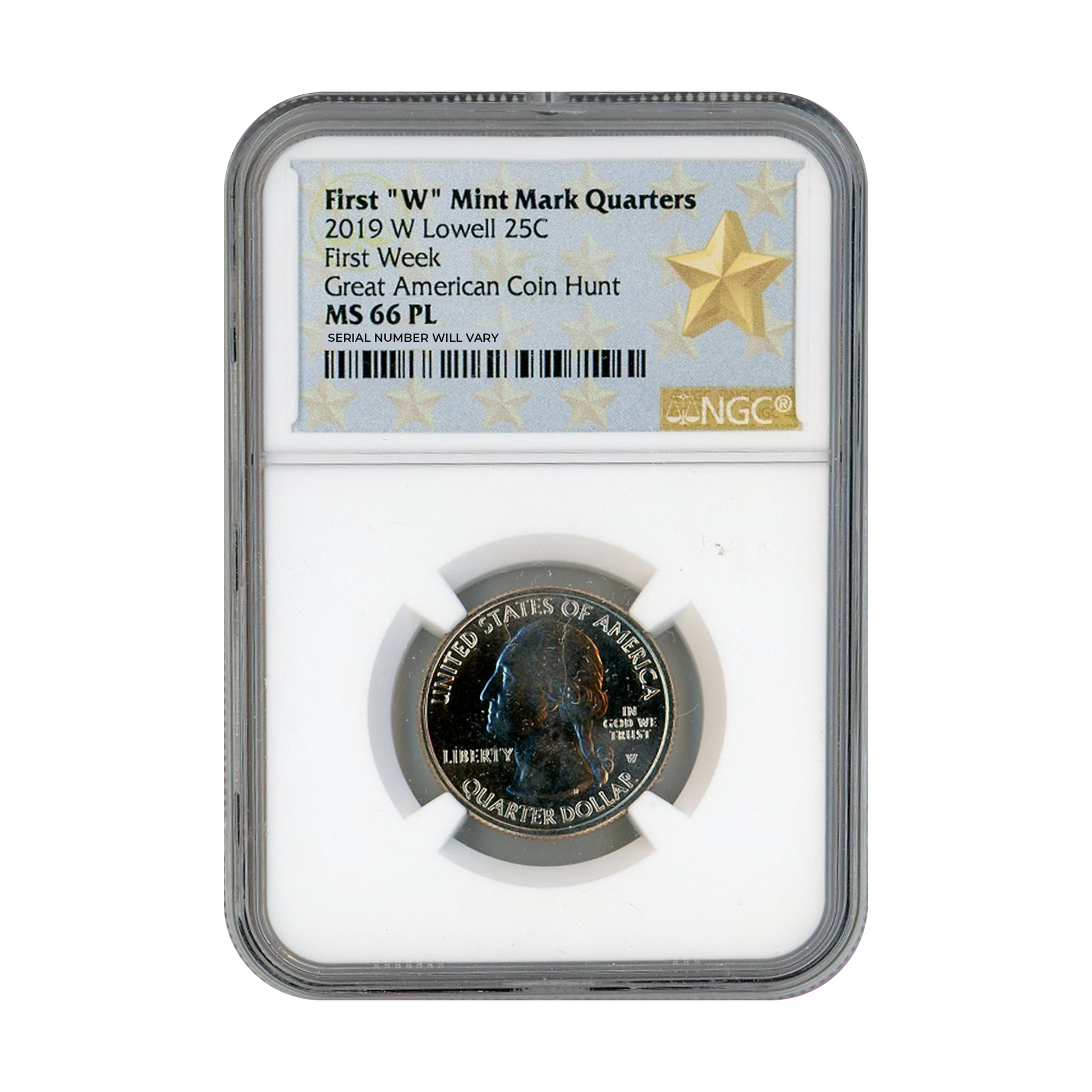 2019 Lowell Quarter Dollar West Point - NGC MS66 PL First Week Great American Coin Hunt - CoinsTV