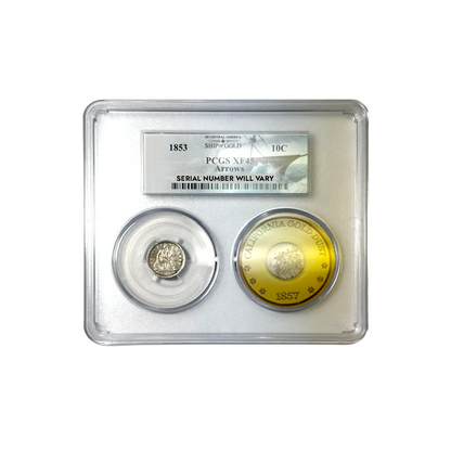 Seated Liberty Dime SS Central America "Ship of Gold" & California Gold Dust - PCGS XF45 Grab Bag