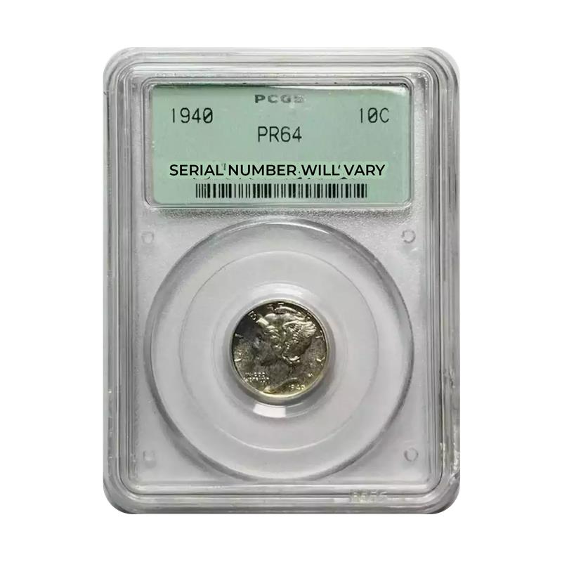 1940 Mercury Dime - PCGS PR64 Old Green Holder - CoinsTV
