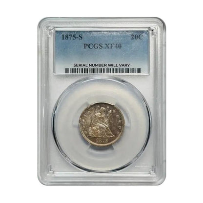 1875-S Seated Liberty 20 Cents Silver San Francisco - PCGS XF40