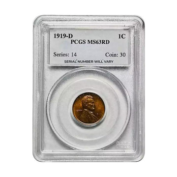 1919-D Lincoln Cents Denver - PCGS MS63 RD
