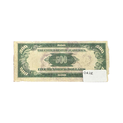 1934 $500 Federal Reserve Note - VG to F