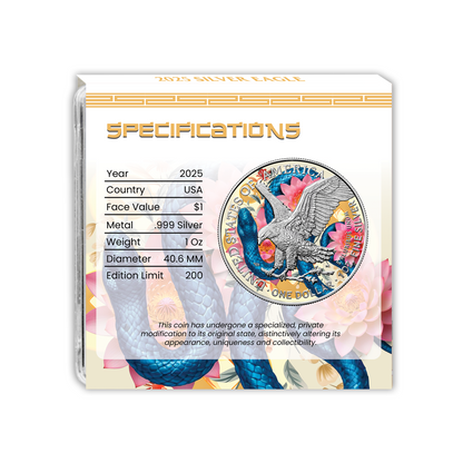 2025 Chromatics Year of the Snake Silver Eagle - CoinsTV