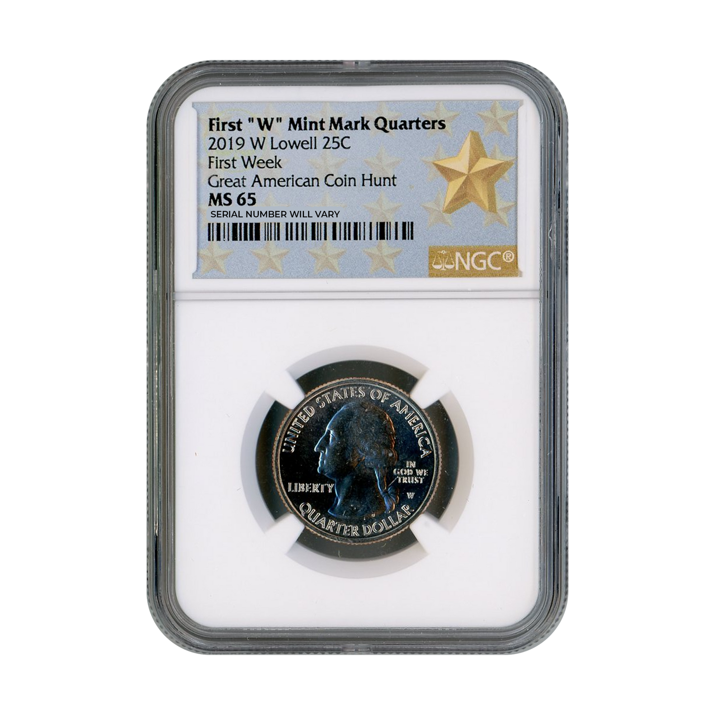 2019 Lowell Quarter Dollar West Point - NGC MS65 First Week Great American Coin Hunt - CoinsTV
