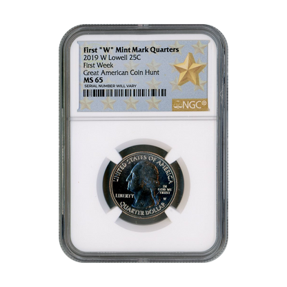 2019 Lowell Quarter Dollar West Point - NGC MS65 First Week Great American Coin Hunt - CoinsTV