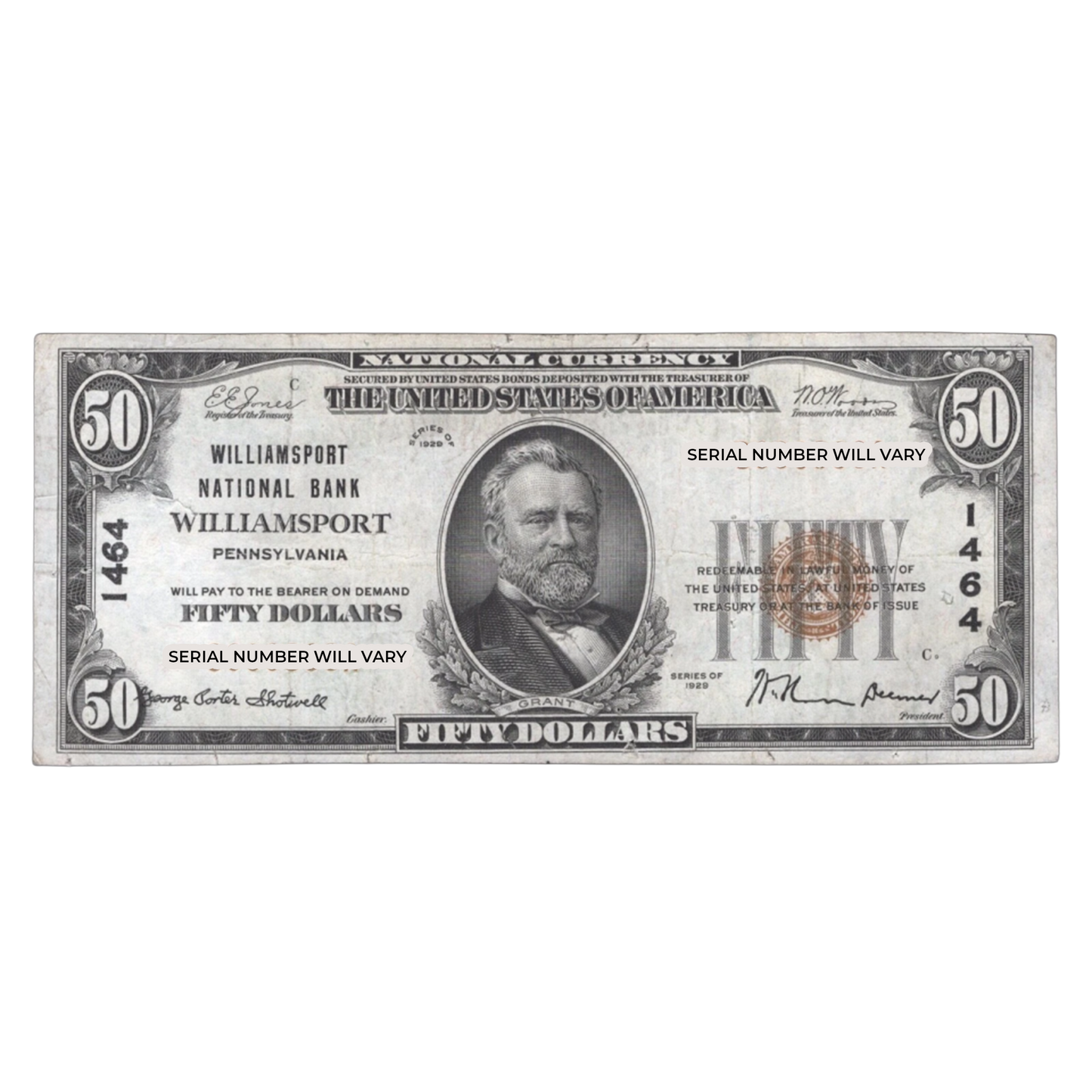$50 National Bank Currency Notes - Grab Bag - CoinsTV