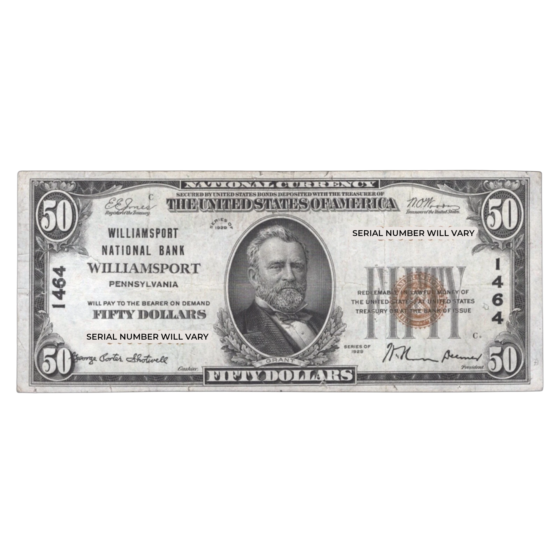 $50 National Bank Currency Notes - Grab Bag - CoinsTV
