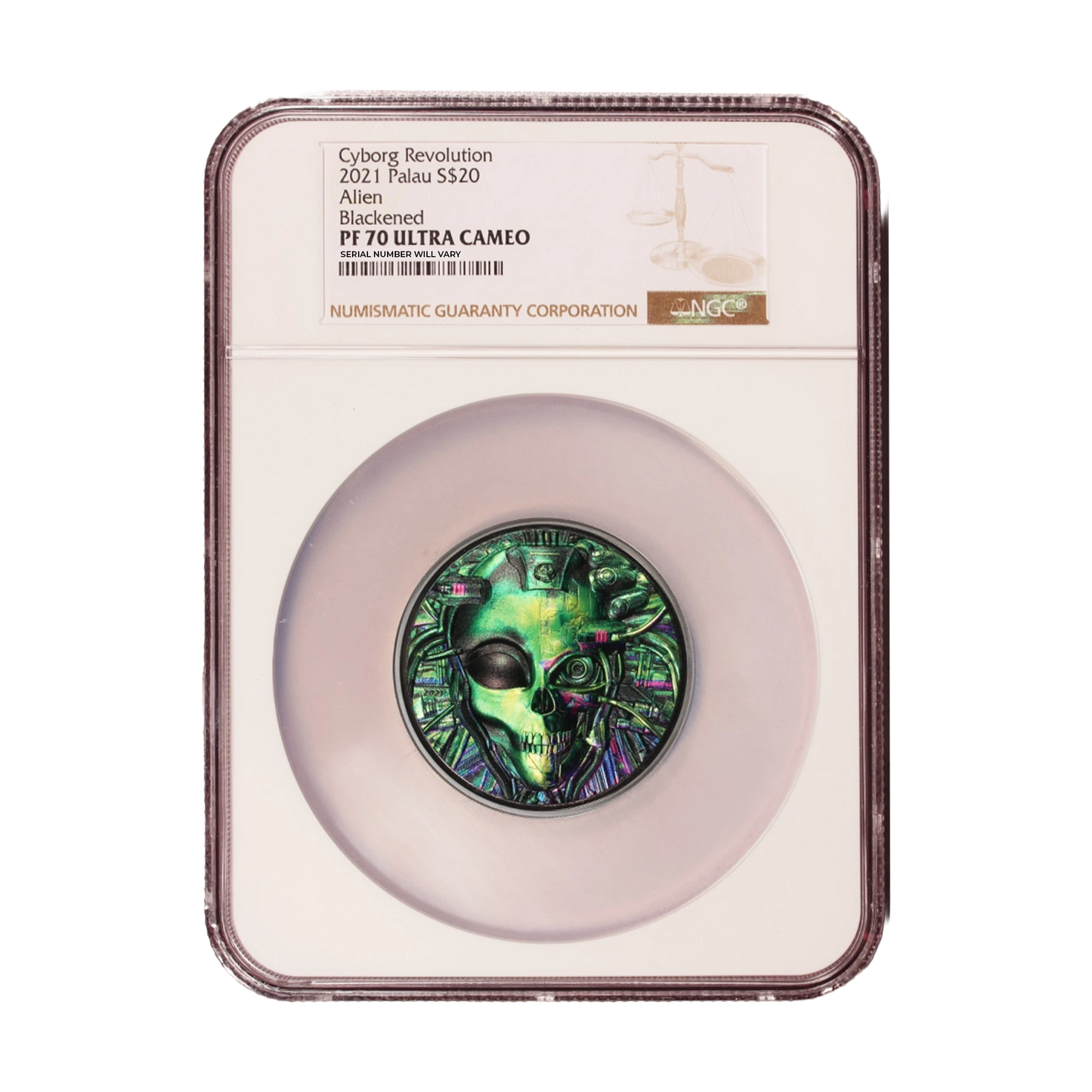 2021 Palau Cyborg Revolution Alien 3 oz Silver Coin - NGC PF70 UCAM - CoinsTV