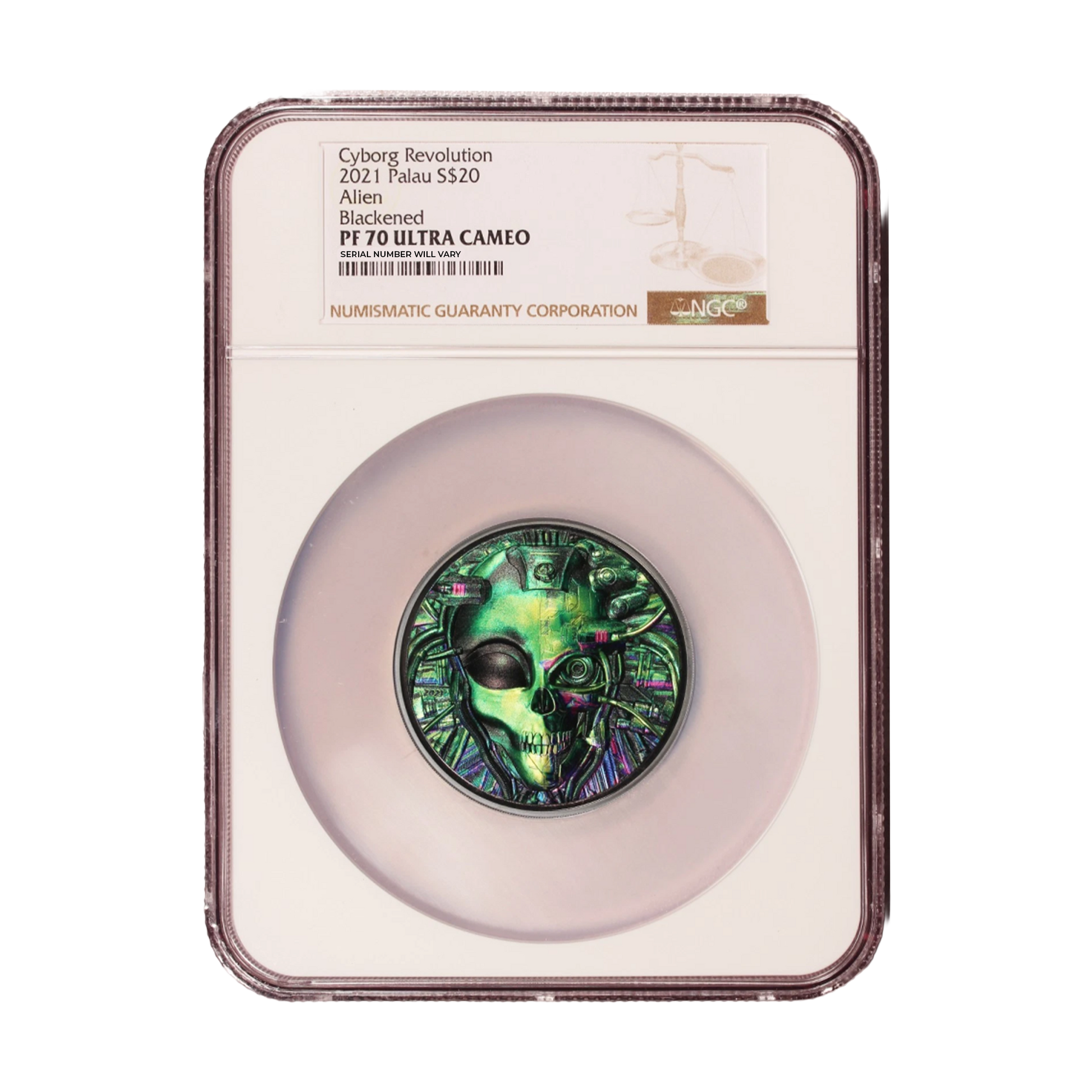 2021 Palau Cyborg Revolution Alien 3 oz Silver Coin - NGC PF70 UCAM - CoinsTV