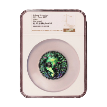 2021 Palau Cyborg Revolution Alien 3 oz Silver Coin - NGC PF70 UCAM
