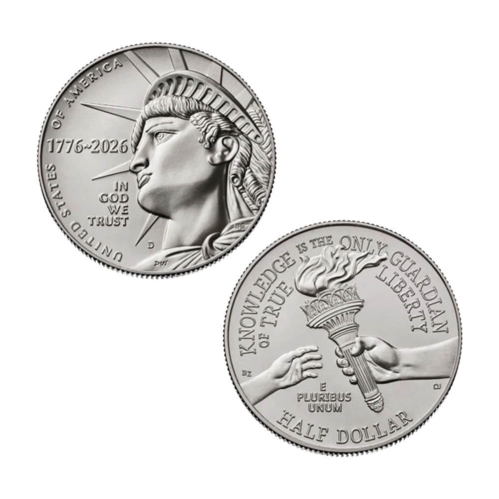 2026-D Enduring Liberty Semiquincentennial Half Dollar - Brilliant Uncirculated - CoinsTV