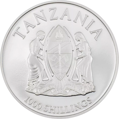2022 Tanzania Mythical Creatures Hydra 1 oz Silver - CoinsTV