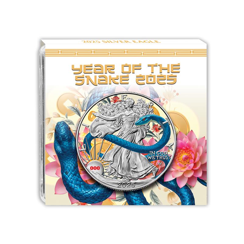 2025 Chromatics Year of the Snake Silver Eagle - CoinsTV