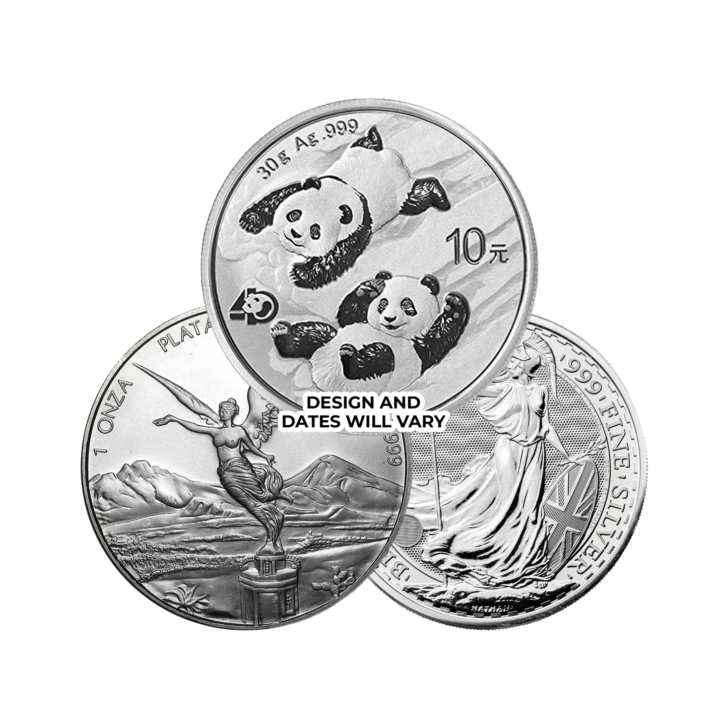 Random World Coin 1 oz .999 Fine Silver - Brilliant Uncirculated - CoinsTV