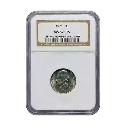 1971 Jefferson Nickel - NGC MS67 5FS