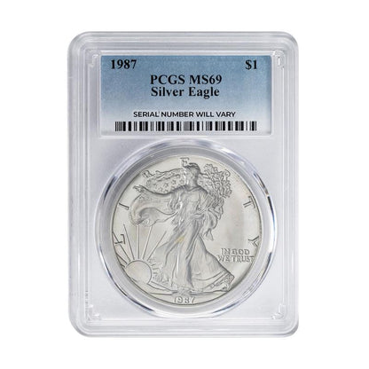 1987 Silver Eagle - Business Strike - PCGS MS69