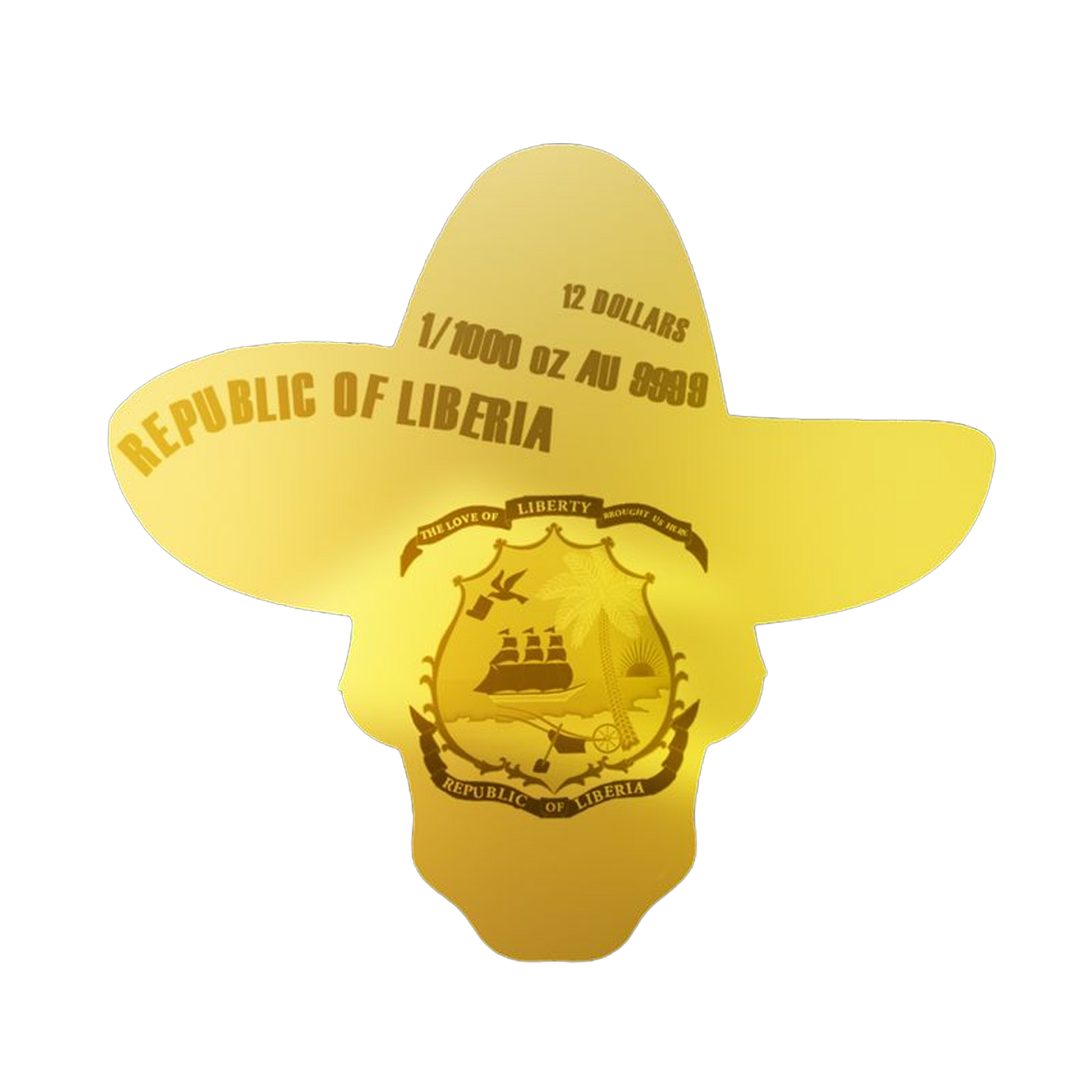 2026 Liberia Dia De Los Muertos Shaped 1/1000 oz Gold Coin in Card - CoinsTV