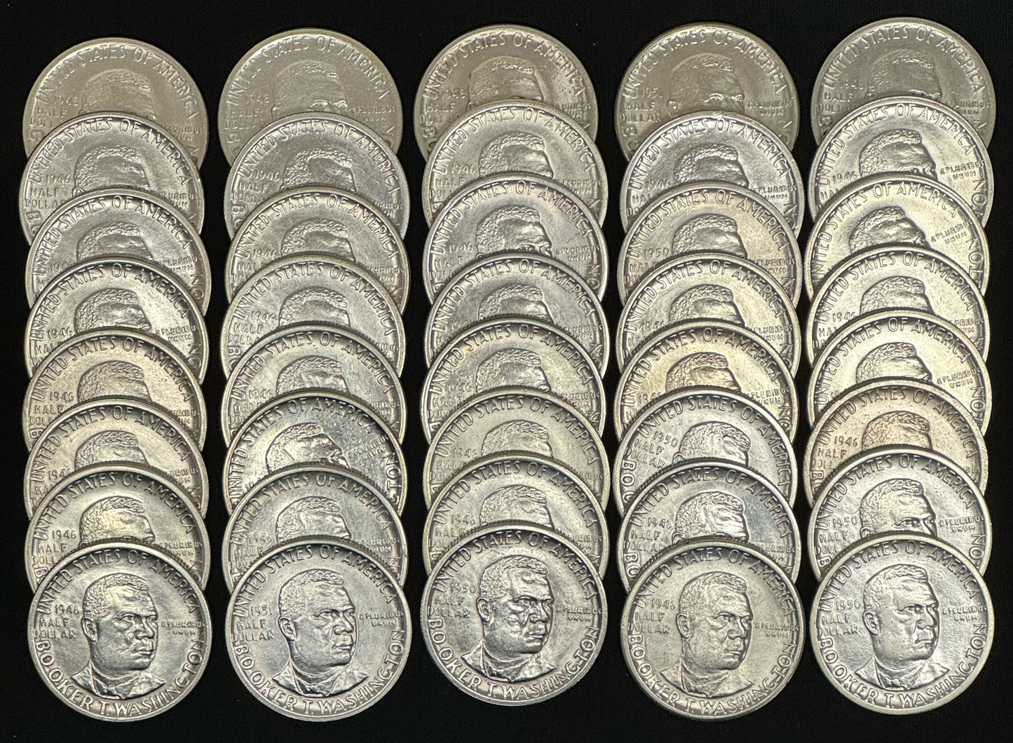 1946-1951 Booker T Washington Silver Half Dollar - Slider