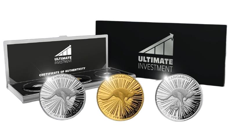 2025 Niue Kangaroo Ultimate Investment 3 pc 0.5g Coin Set - CoinsTV