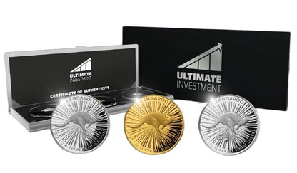 2025 Niue Kangaroo Ultimate Investment 3 pc 0.5g Coin Set - CoinsTV