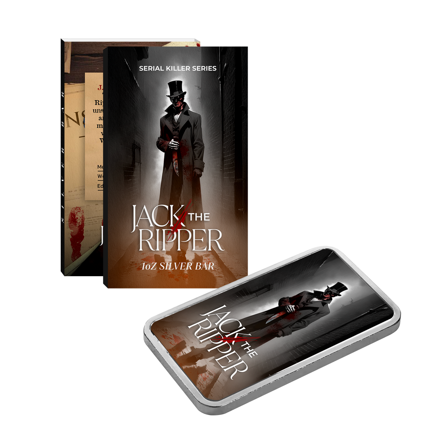Serial Killer Series - Jack the Ripper 1 oz Silver Bar - CoinsTV